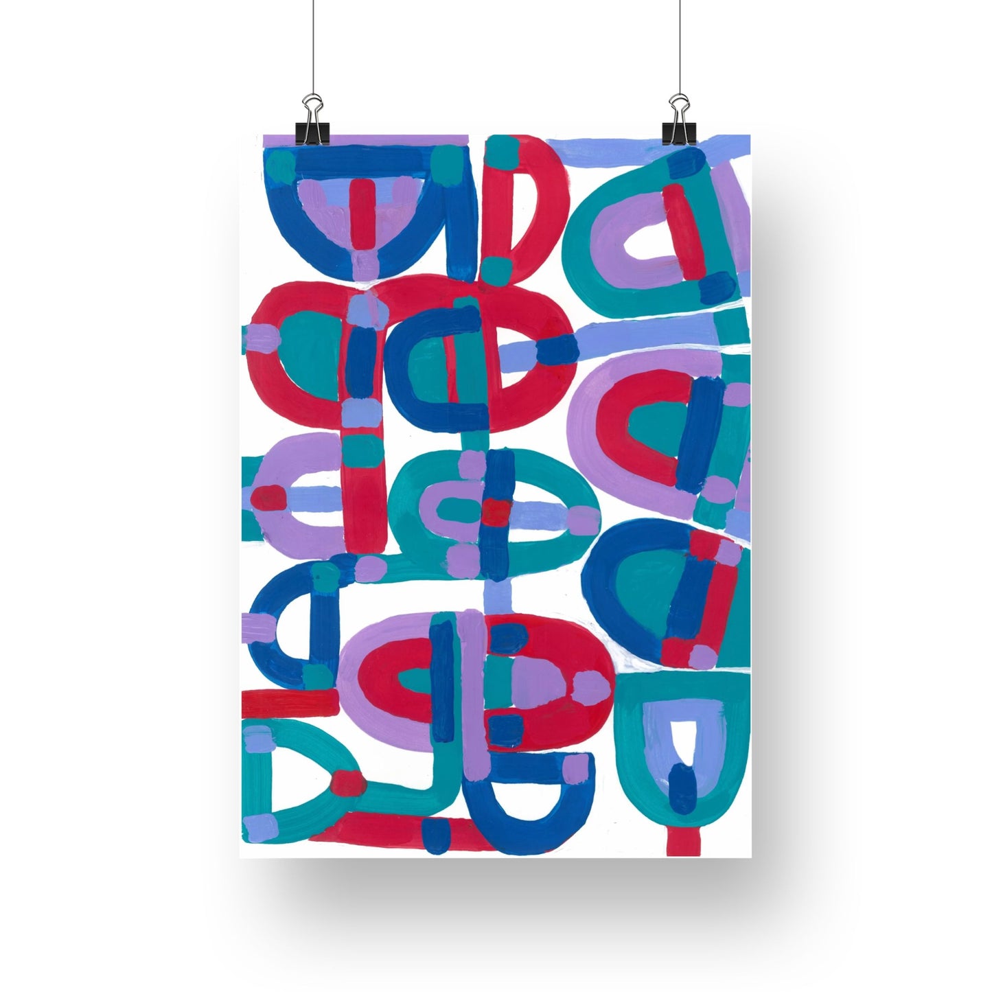 "Arches" Original Acrylic Artwork on Paper (A4: 21x29.7 cm)