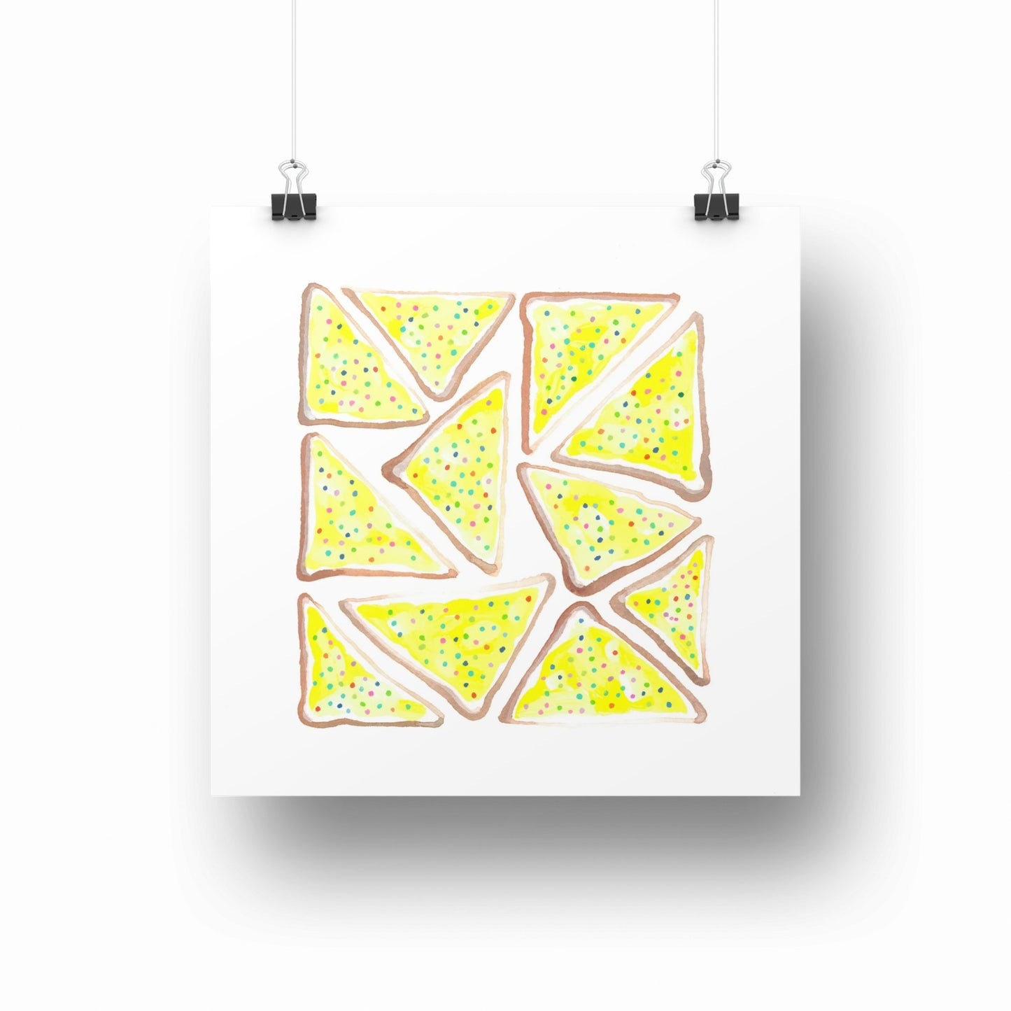 "Fairy Bread" Original Acrylic & Watercolour Artwork on Paper (Square: 21x21cm)