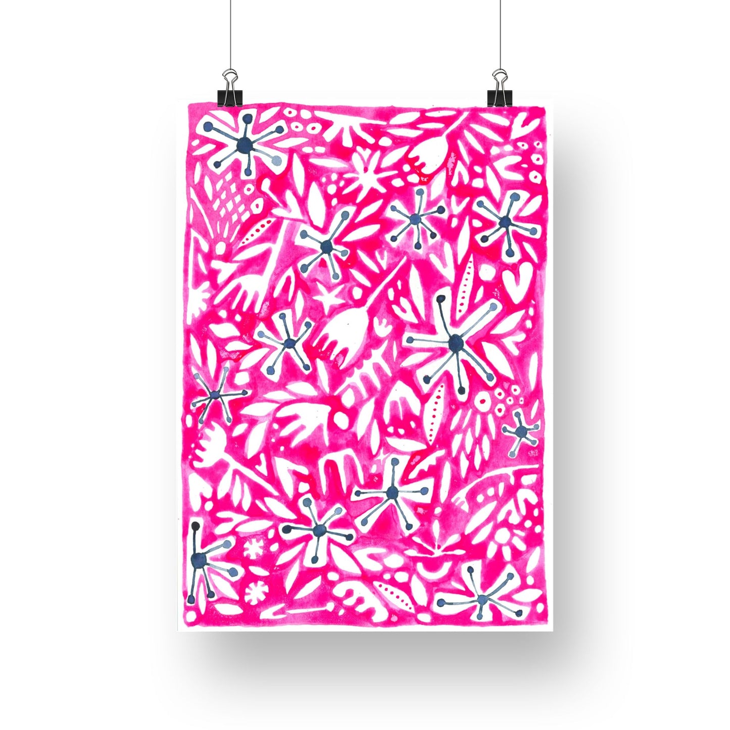 "Island Time (Pink)" Original Watercolour Artwork on Paper (A5: 14.8x21cm)