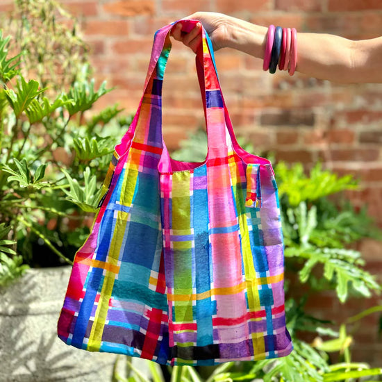 RUBY OLIVE x Lordy Dordie Rainbow Gingham Shopper Bag