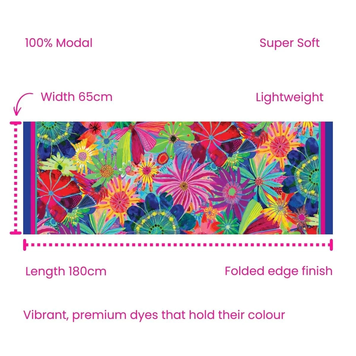 Ruby Olive x Lordy Dordie Blooming Hour Modal Long Scarf