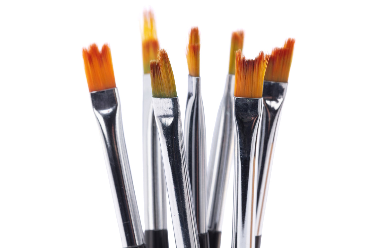 Flower Power paint brush set by Australian artist Georgie Forbes. 7 flower-inspired brush tips designed to paint petals, leaves and florals for watercolour, journalling and crafts.