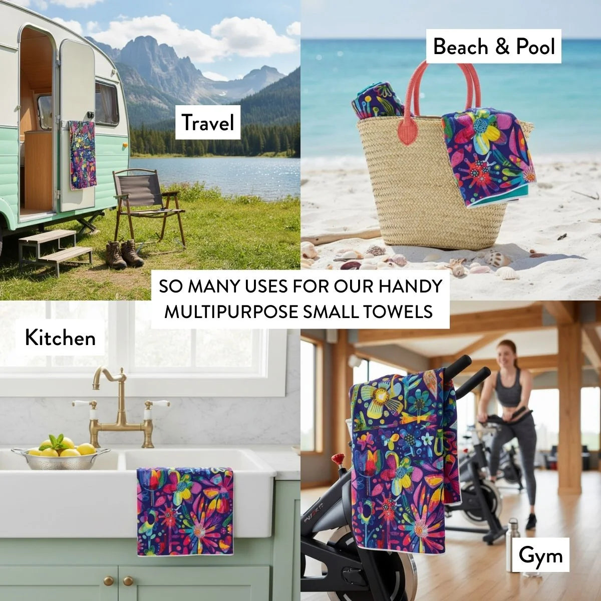 Ruby Olive x Lordy Dordie Garden of Oz Quick Dry Small Microfibre Towel