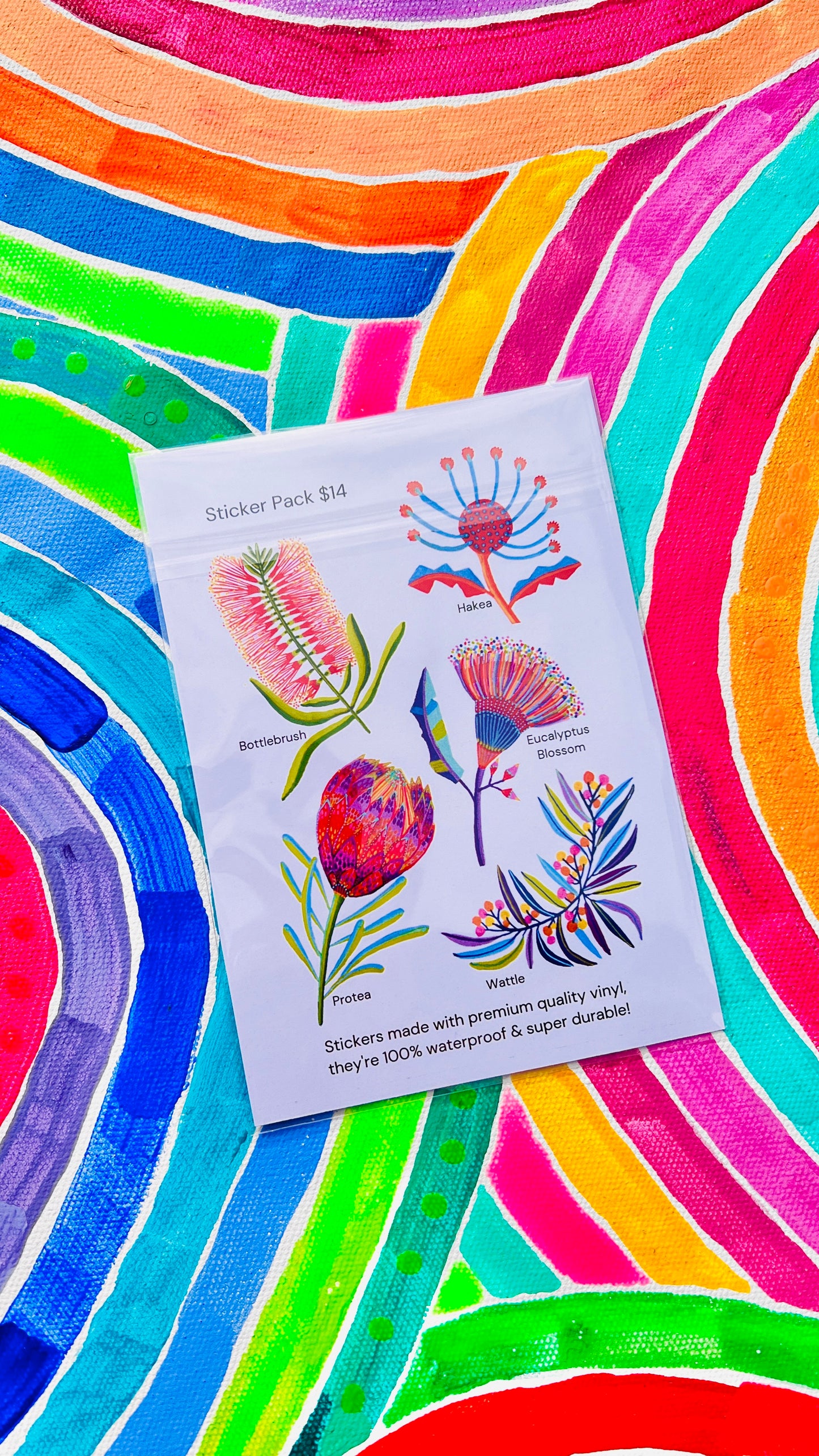 Wildflowers Art Sticker Pack (5 x Lordy Dordie stickers)