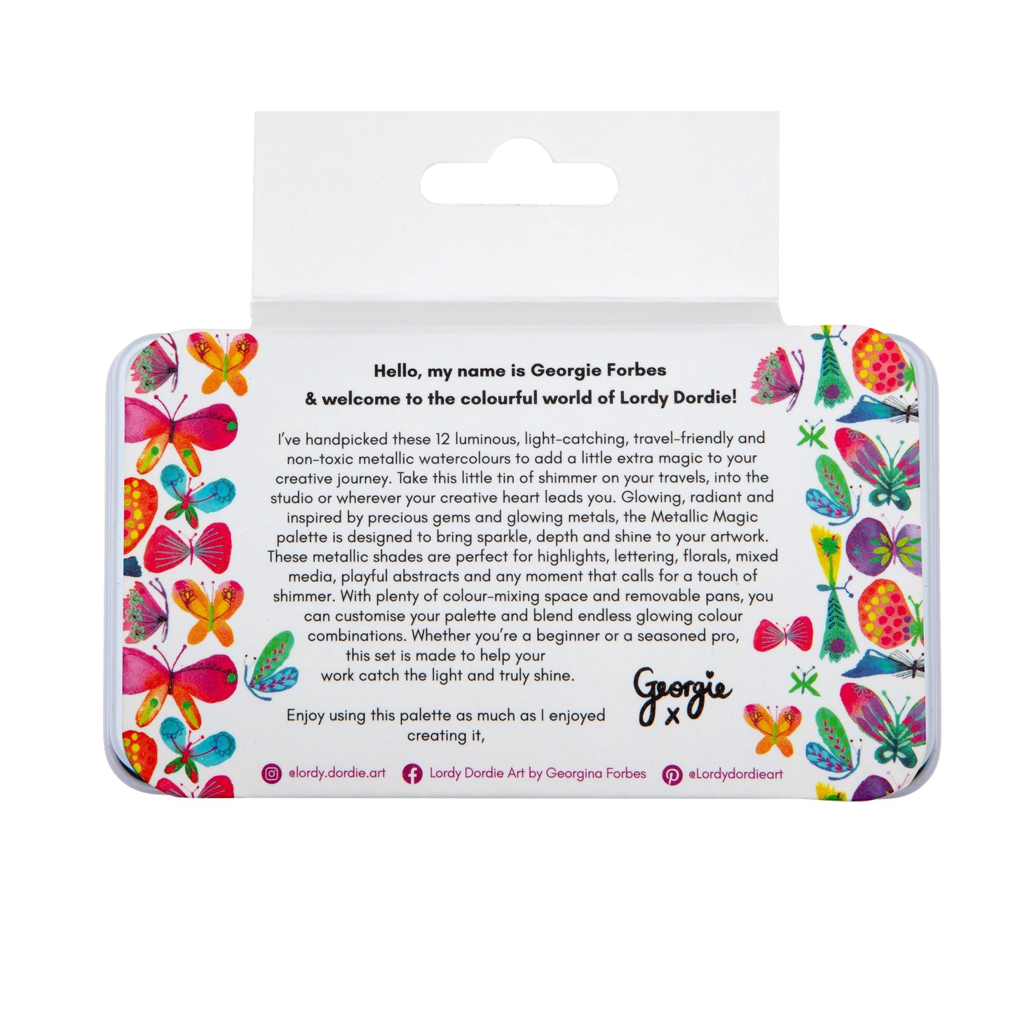 Metallic Magic metallic watercolour travel paint set by Lordy Dordie