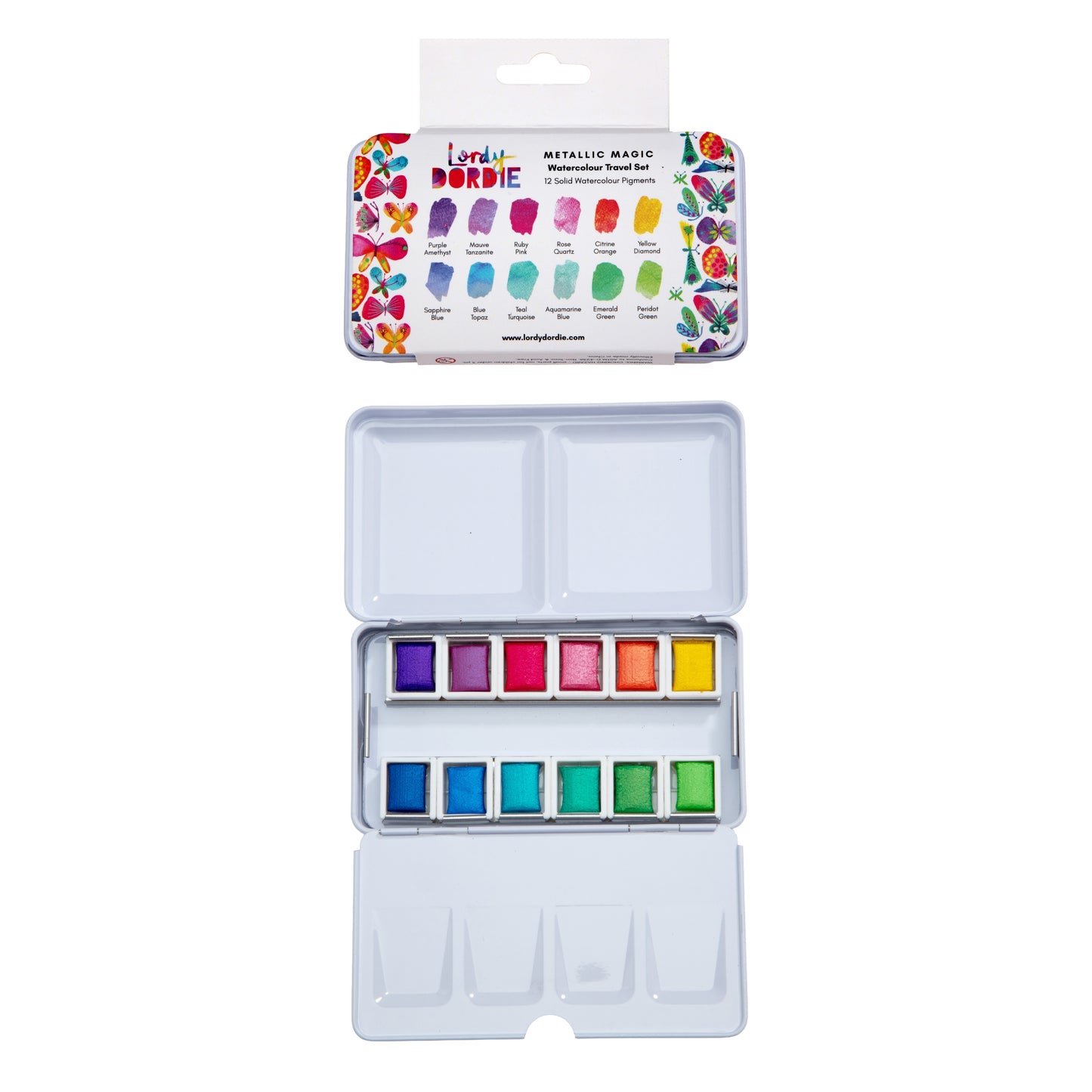 Metallic Magic metallic watercolour travel paint set by Lordy Dordie