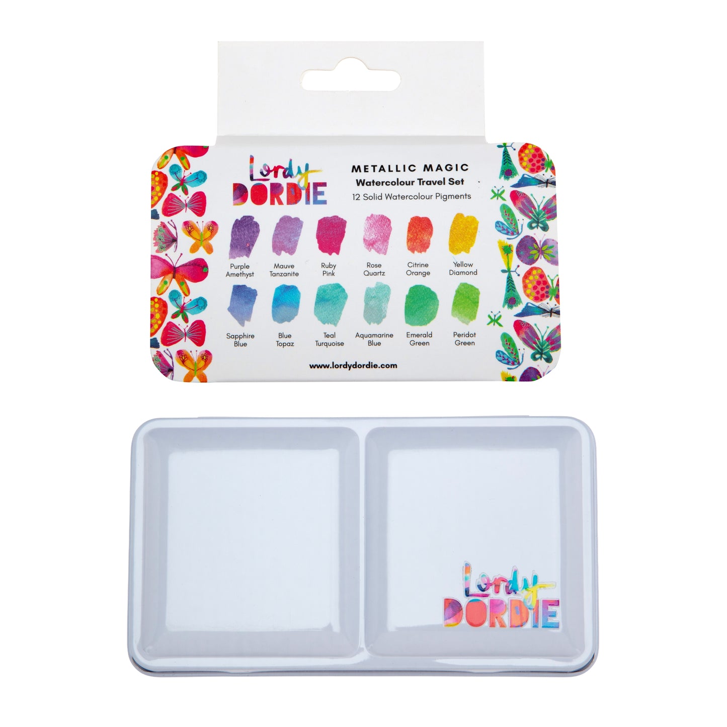 Metallic Magic metallic watercolour travel paint set by Lordy Dordie