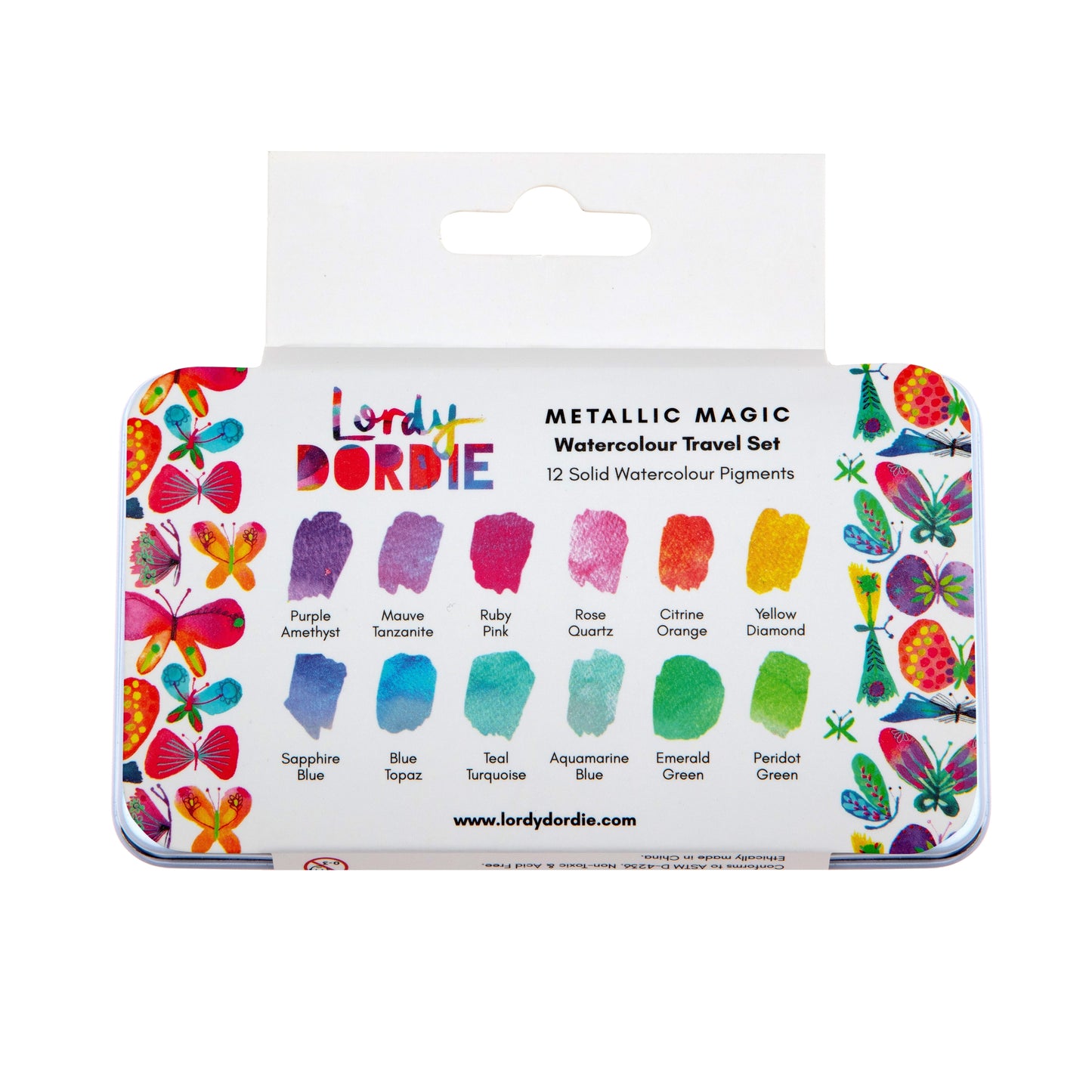Metallic Magic metallic watercolour travel paint set by Lordy Dordie