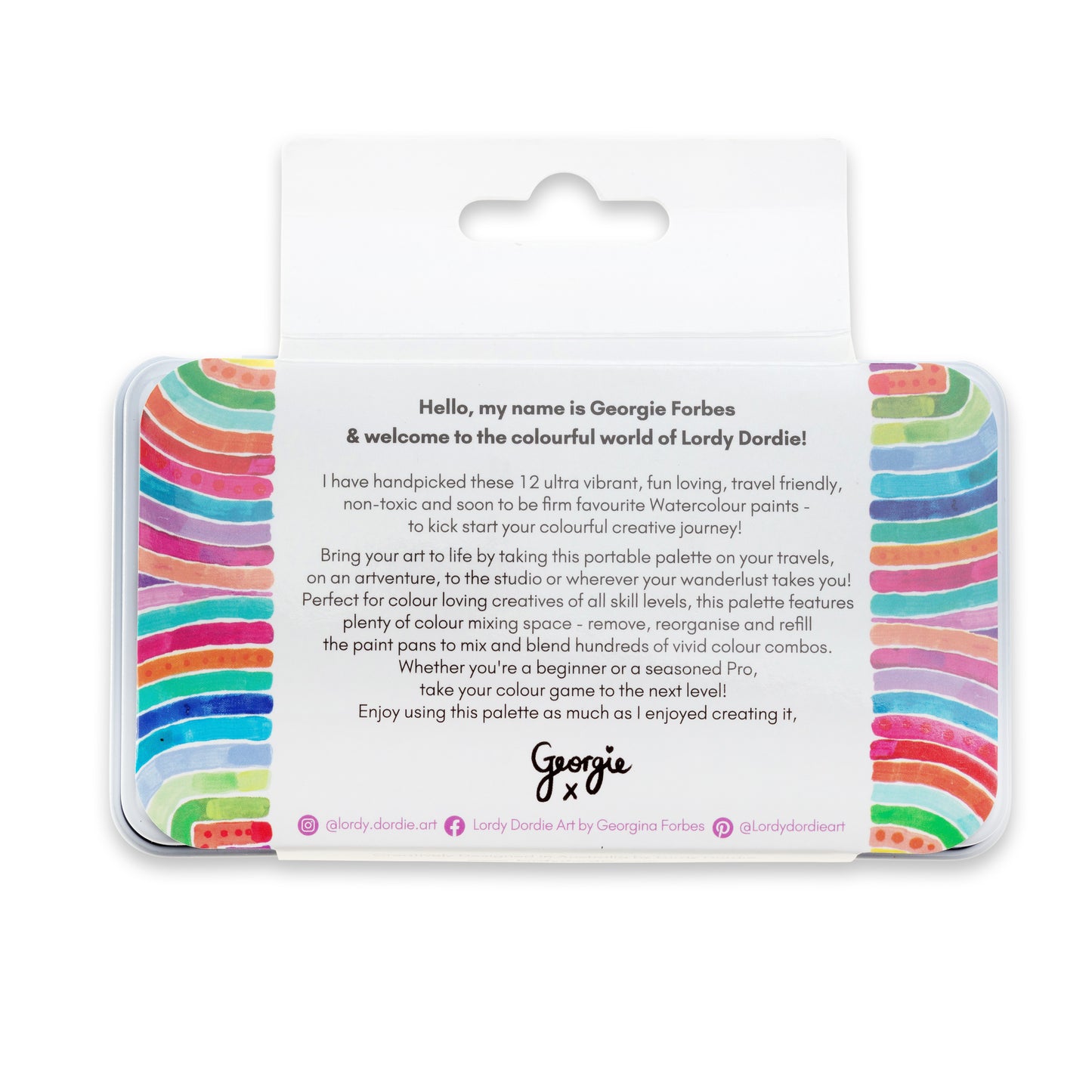 "Over the Rainbow" Watercolour Travel Paint Set