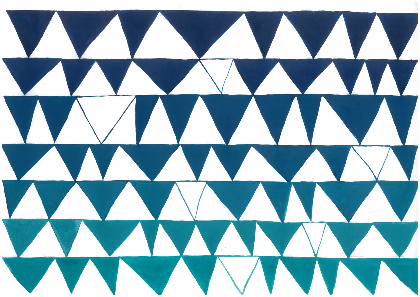 "Geo Triangles" Original Acrylic Artwork on Paper (A3: 29.7x42 cm)
