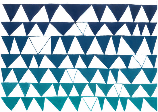 "Geo Triangles" Original Acrylic Artwork on Paper (A3: 29.7x42 cm)