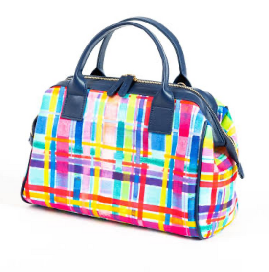 LIV & MILLY x Lordy Dordie ‘Rainbow Gingham’ Grab Bag (navy handles)