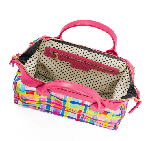 LIV & MILLY x Lordy Dordie ‘Rainbow Gingham’ Grab Bag (pink handles)