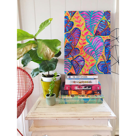 "Tropical Daydream" Wall Art - Original Canvas 2 of 3 (40cm wide X 55cm) - Lordy Dordie Art