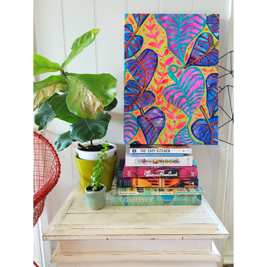 "Tropical Daydream" Wall Art - Original Canvas 2 of 3 (40cm wide X 55cm) - Lordy Dordie Art