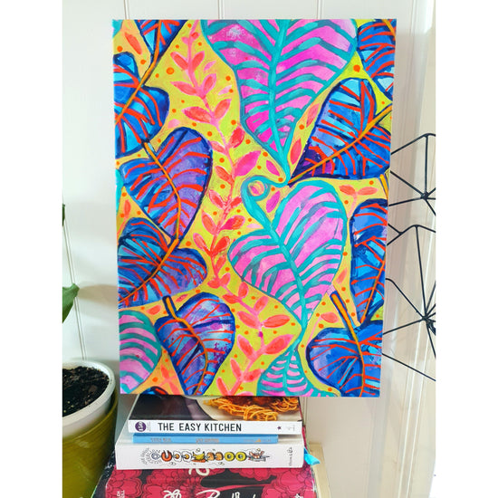 "Tropical Daydream" Wall Art - Original Canvas 2 of 3 (40cm wide X 55cm) - Lordy Dordie Art