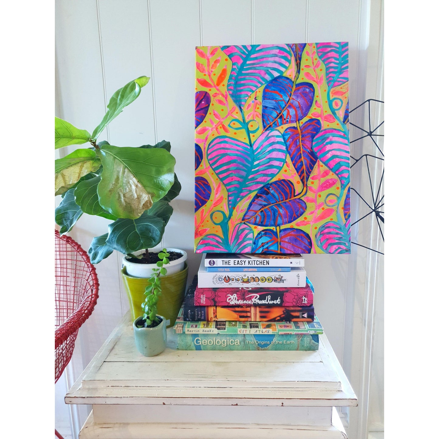 "Tropical Daydream" Wall Art - Original Canvas 3 of 3 (40cm wide X 55cm) - Lordy Dordie Art