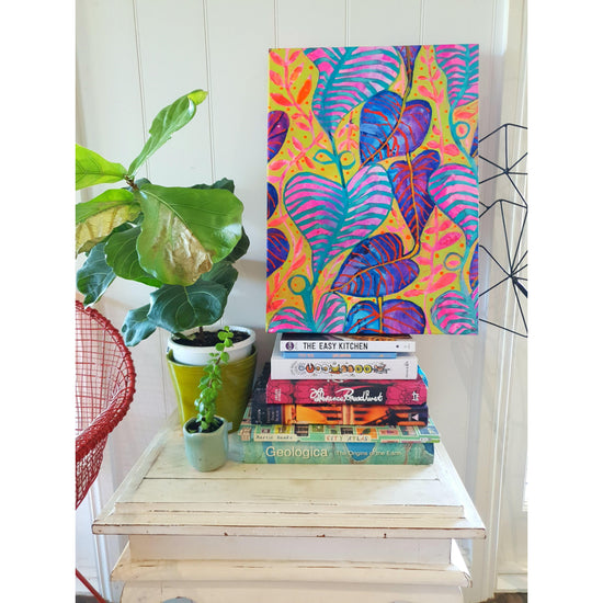 "Tropical Daydream" Wall Art - Original Canvas 3 of 3 (40cm wide X 55cm) - Lordy Dordie Art