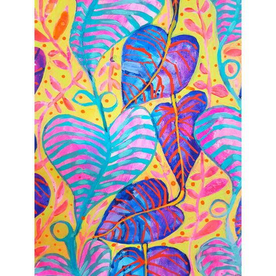 "Tropical Daydream" Wall Art - Original Canvas 3 of 3 (40cm wide X 55cm) - Lordy Dordie Art