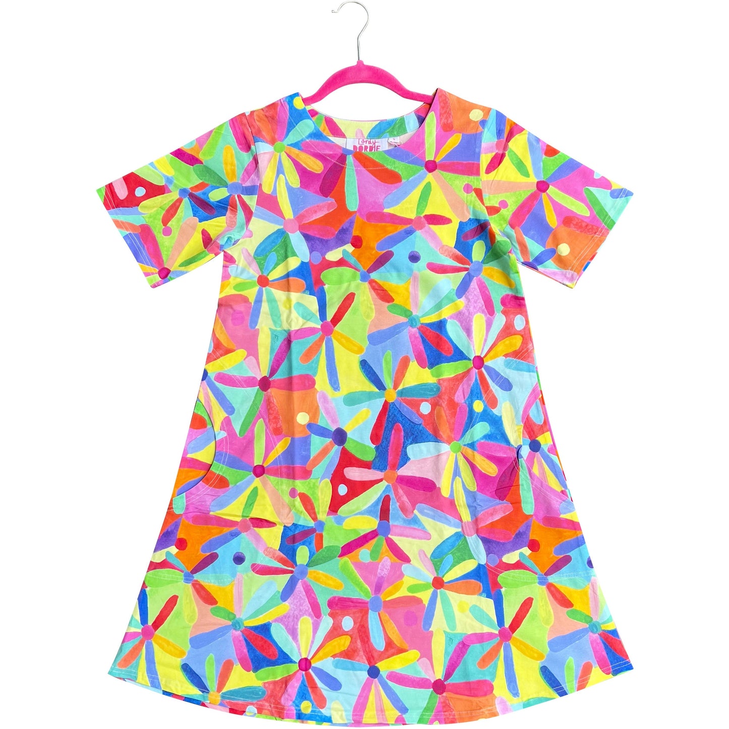 Rainbow Daisies - MAY SWING DRESS
