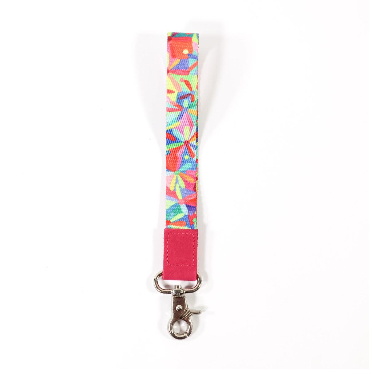 Load image into Gallery viewer, RAINBOW DAISIES Wrist Lanyard -Ruby Olive X Mrs Edgard X Lordy Dordie COLLAB - Lordy Dordie Art
